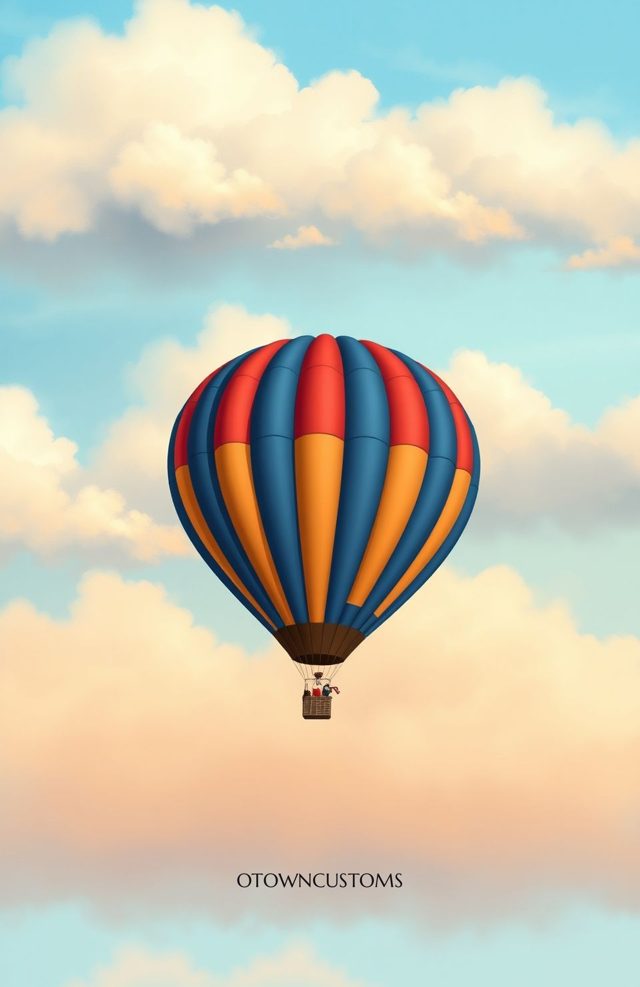 Whimsical Hot Air Balloon Illustration