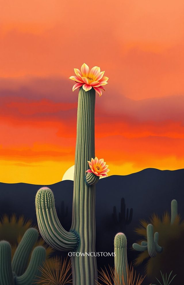 Desert Sunset Cactus Bloom