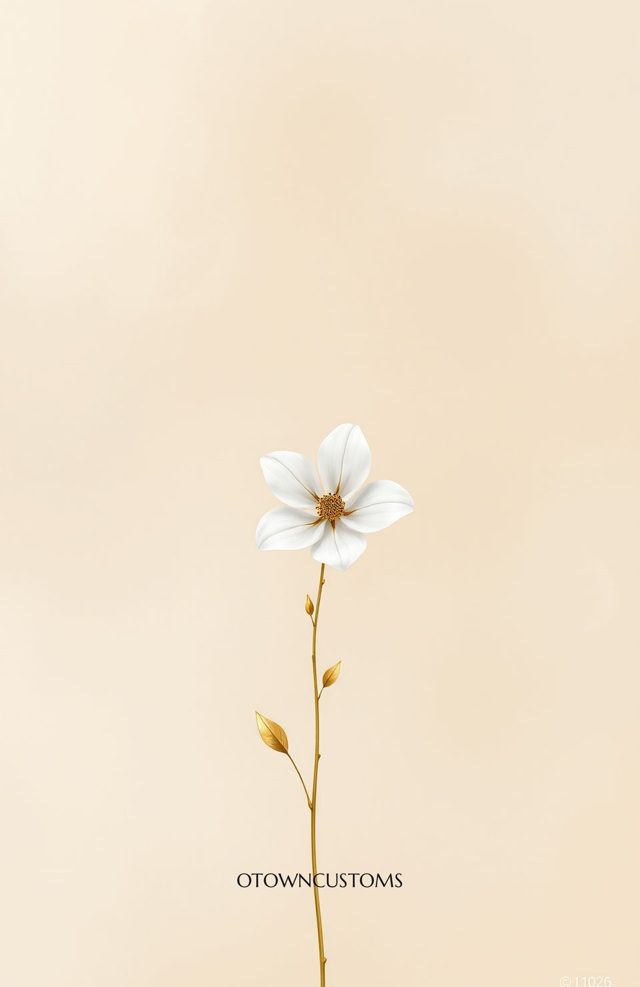 Minimalist Gold Leaf Floral