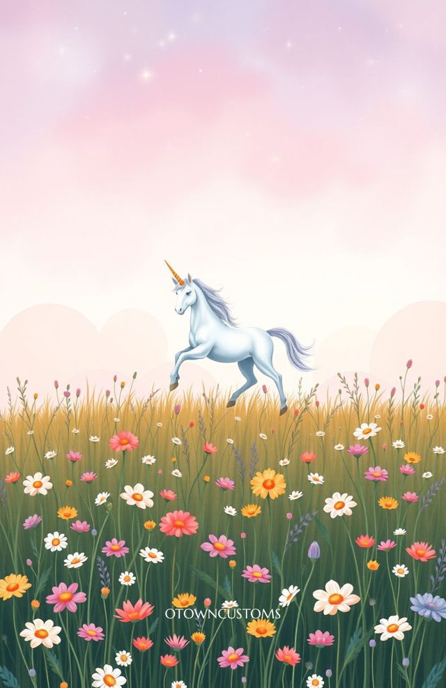 Fairy Tale Unicorn Dreamy Watercolor