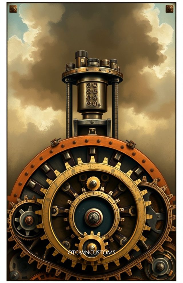 Steampunk Gear Time Traveler Intricate
