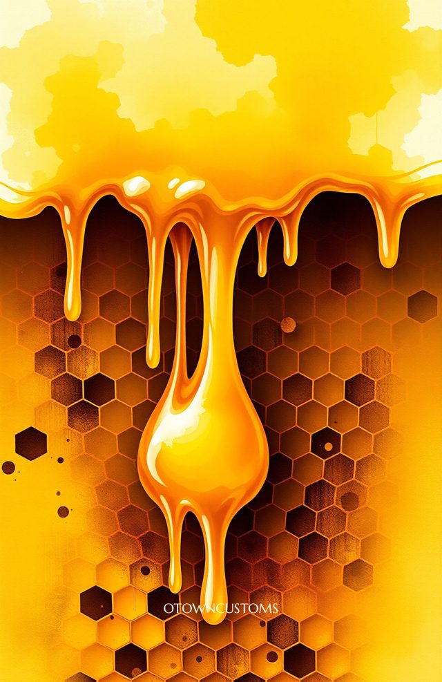 Dripping Honeycomb Golden Art