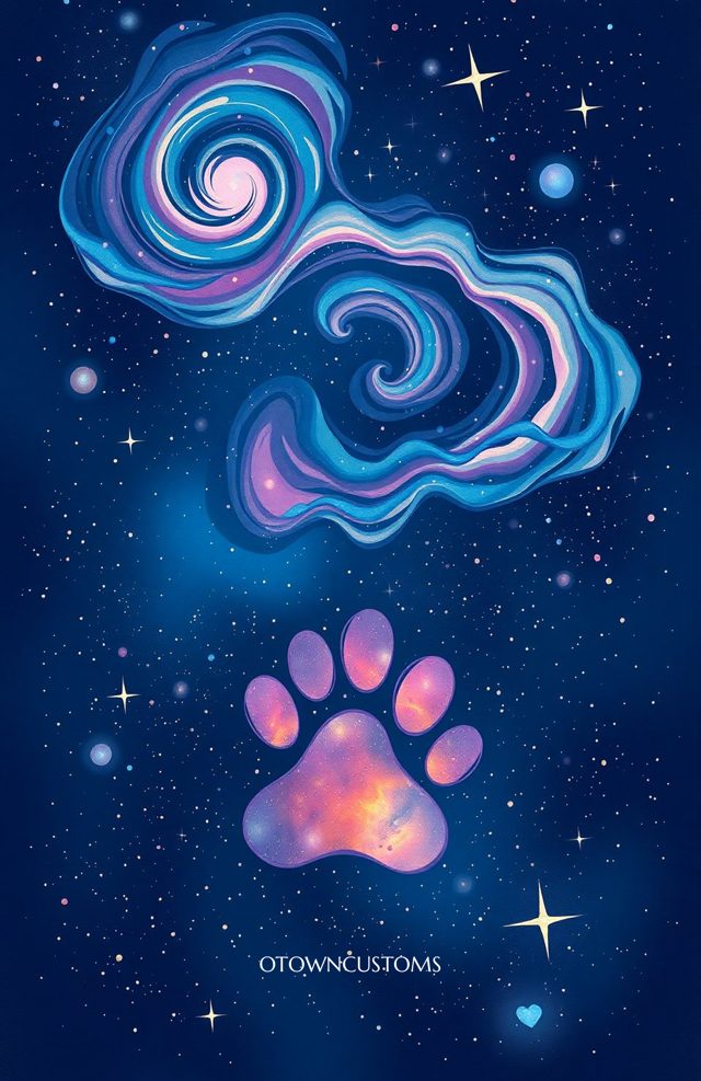 Galactic Cat Paw Print Cosmic