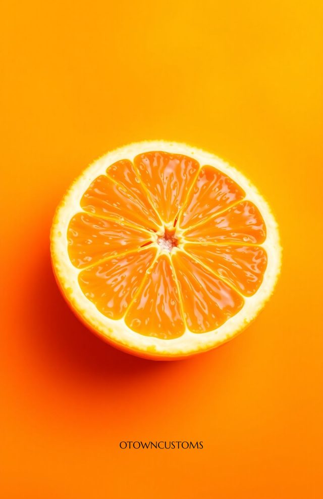 Tangerine Slice Citrus Minimalist