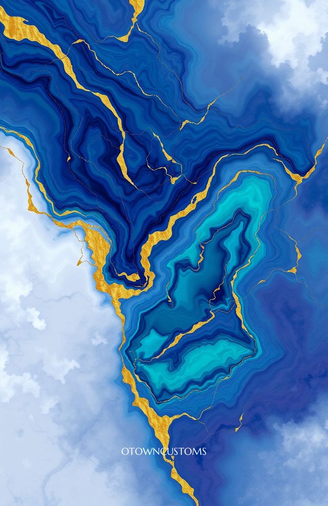 Agate Marble Abstract Fluid Geometric