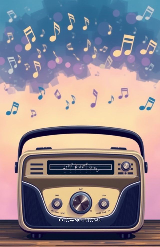 Vintage Radio Melody Retro Abstract