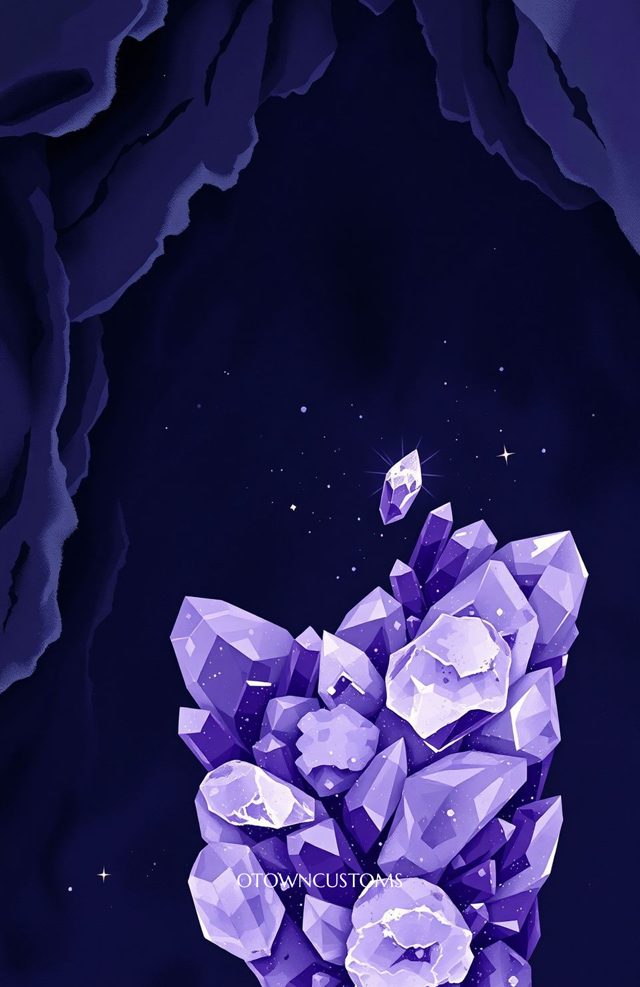 Glowing Magical Crystal Cave