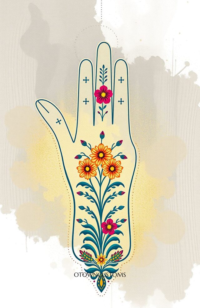 Hand-Drawn Floral Hamsa