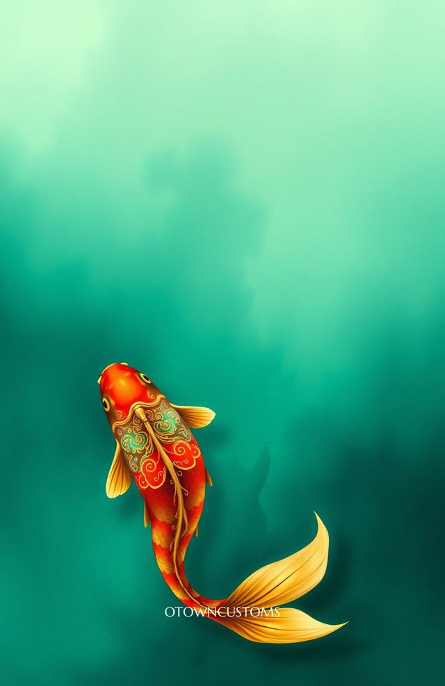 Serene Koi Pond Fantasy Decorative