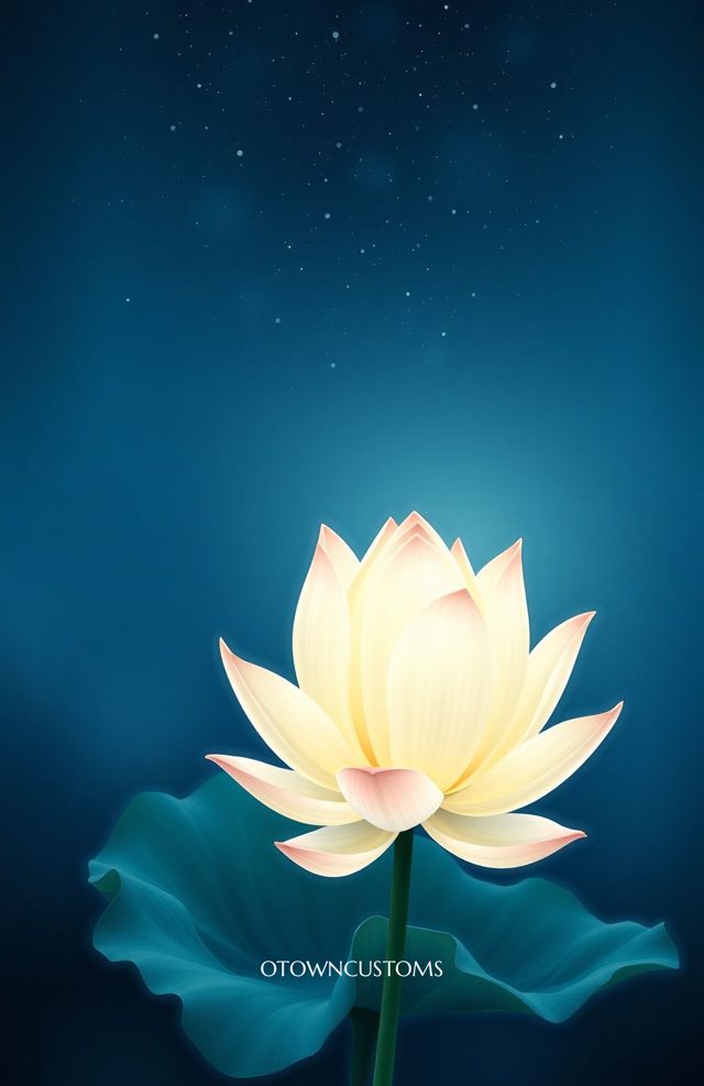 Glowing Lotus Midnight Bloom