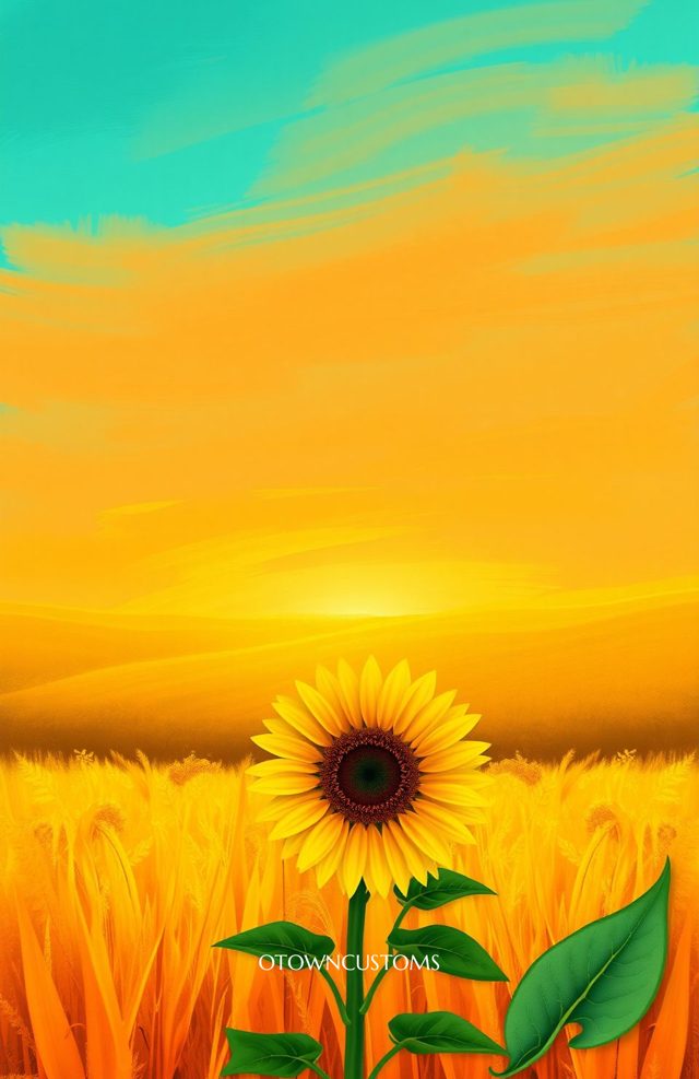Impressionistic Field Rustic Sunflower Nature