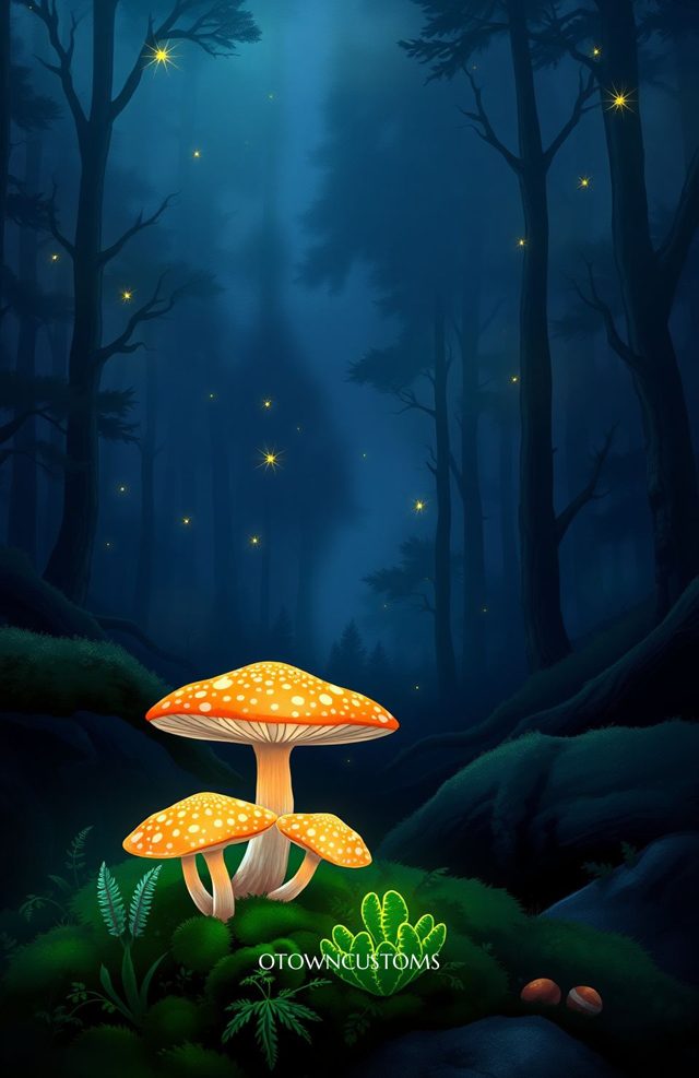 Enchanted Forest Glowing Fungi