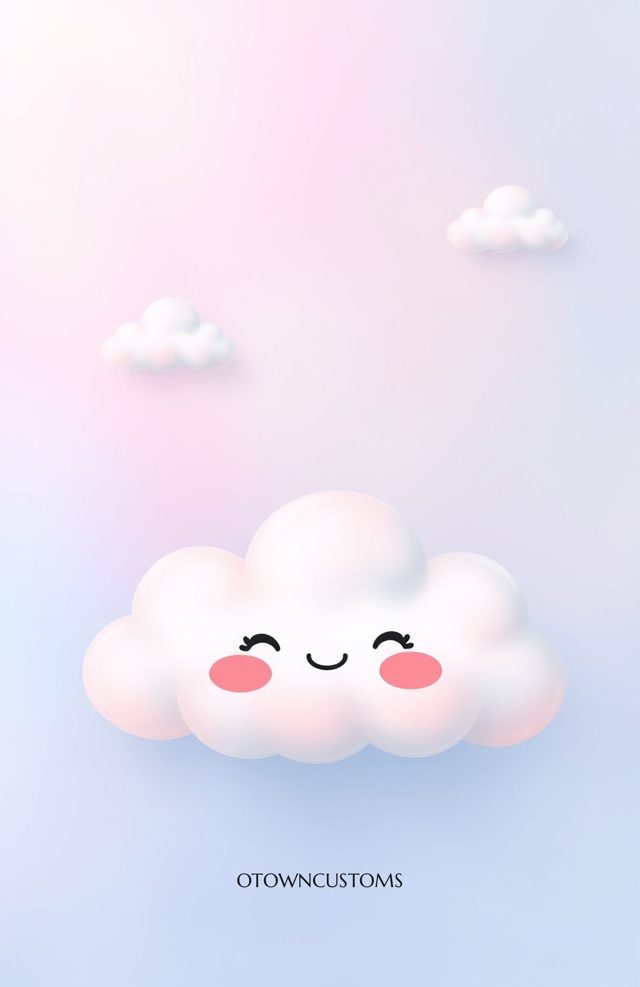 Cute Kawaii Rainbow Cloud Cartoon