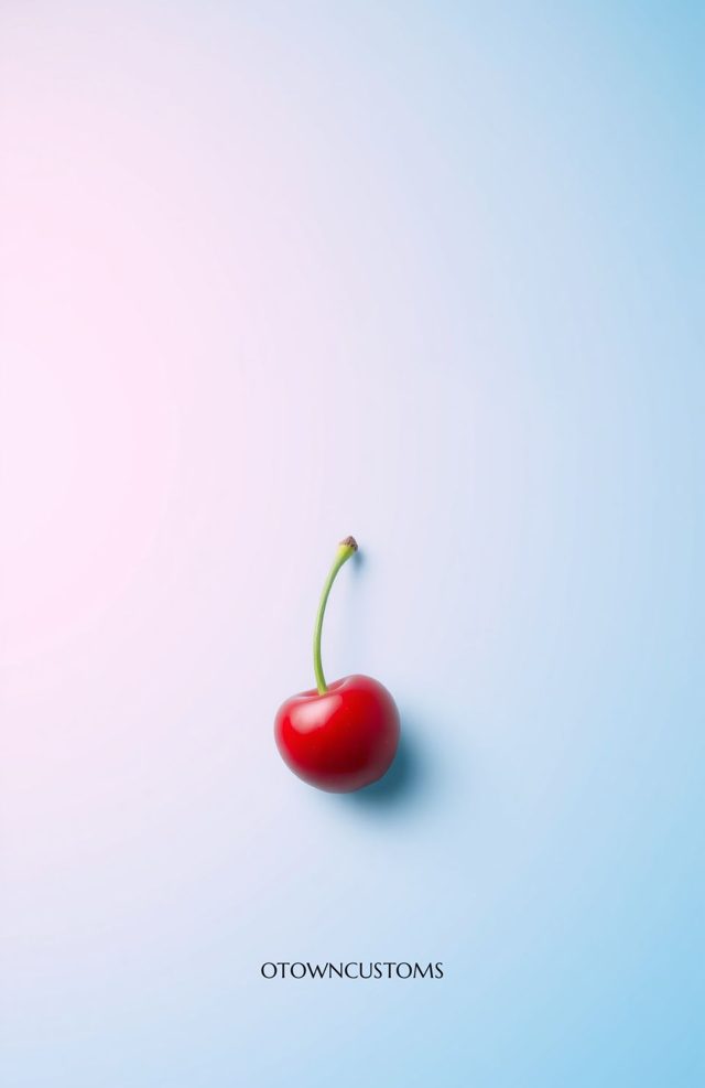Retro Polka Dot Cherry Minimalist Fruit