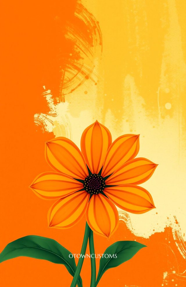Abstract Floral Retro Swirl