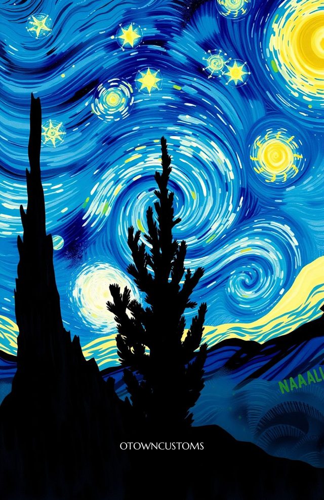Impressionistic Starry Night Van Gogh