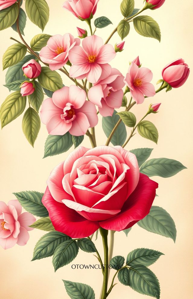 Vintage Botanical Floral Garden