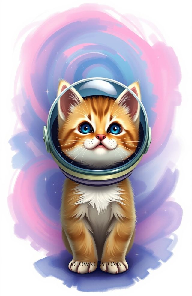 Galactic Kitten Starry Voyage Art
