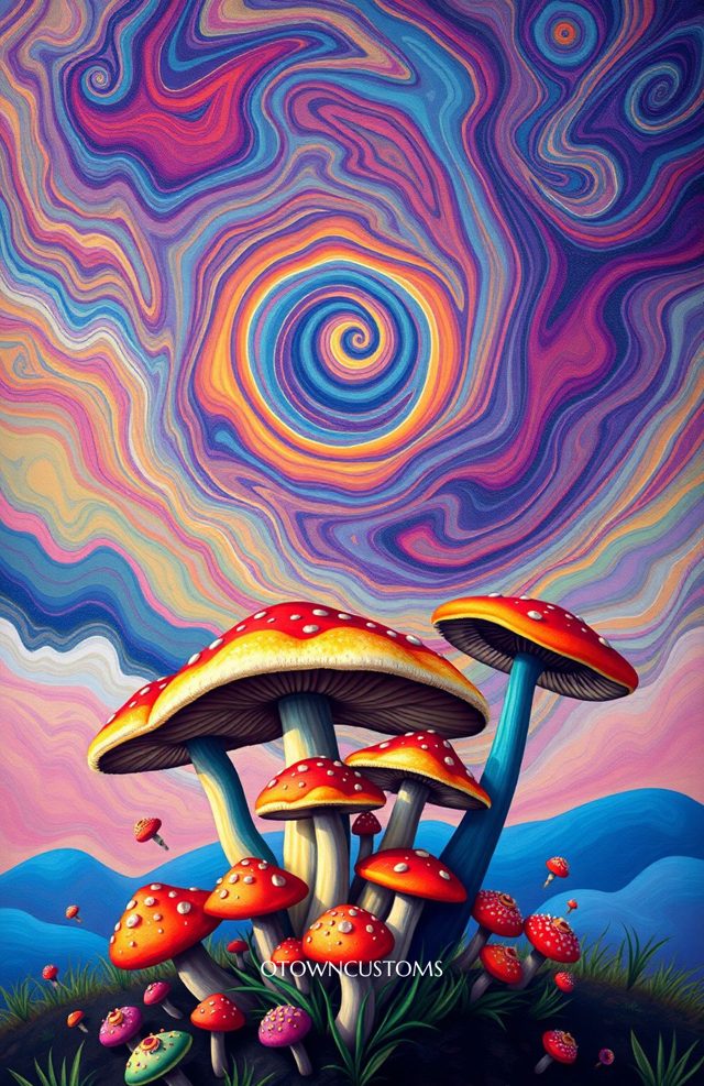 Psychedelic Mushroom Fantasy Dreamscape