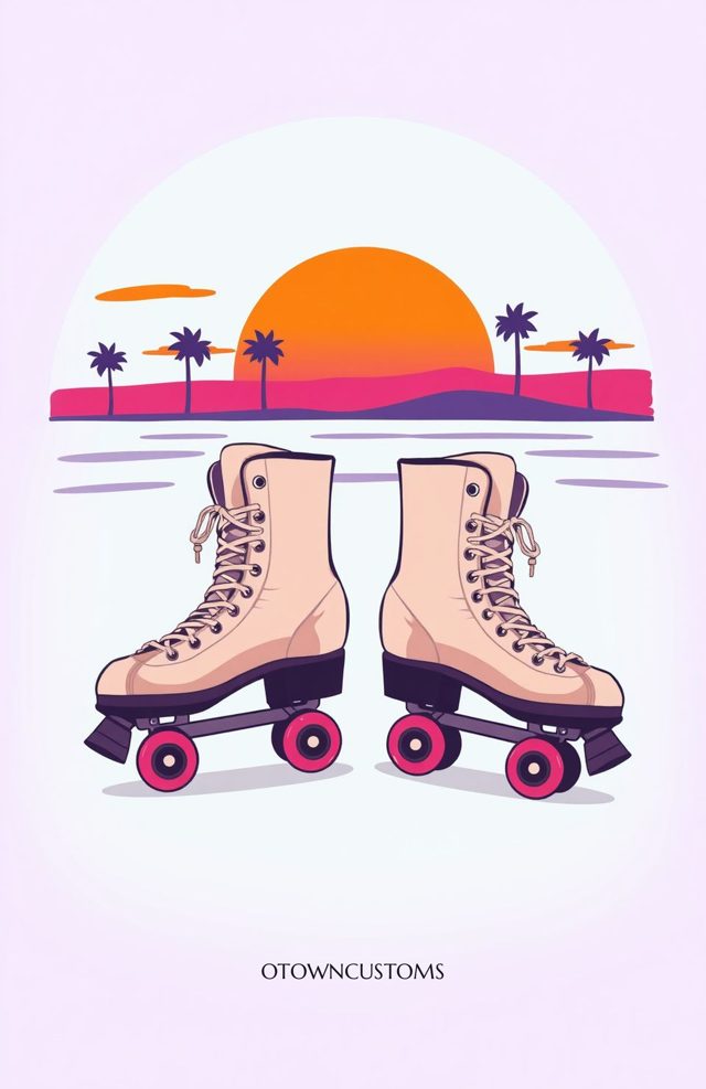 Vector Art Retro Roller Skate Joyride