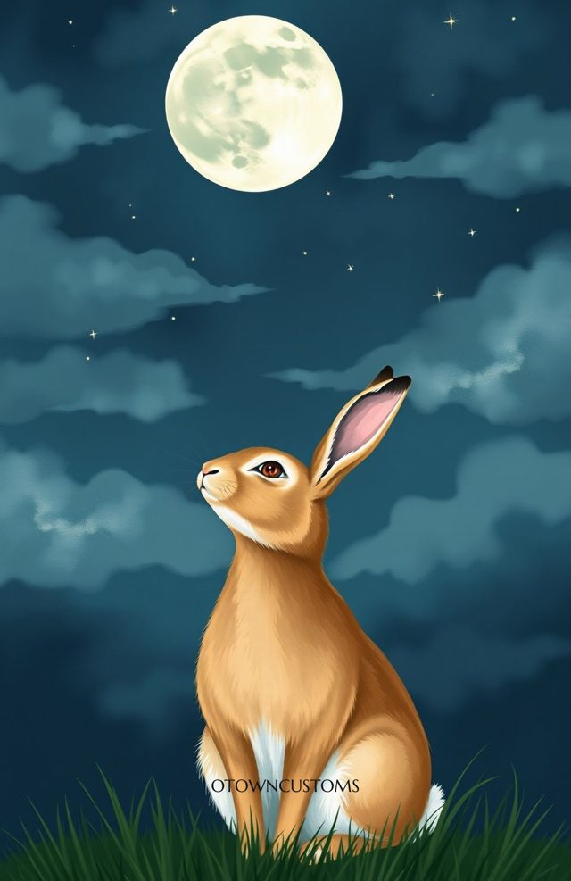 Mystic Moon Hare Painterly