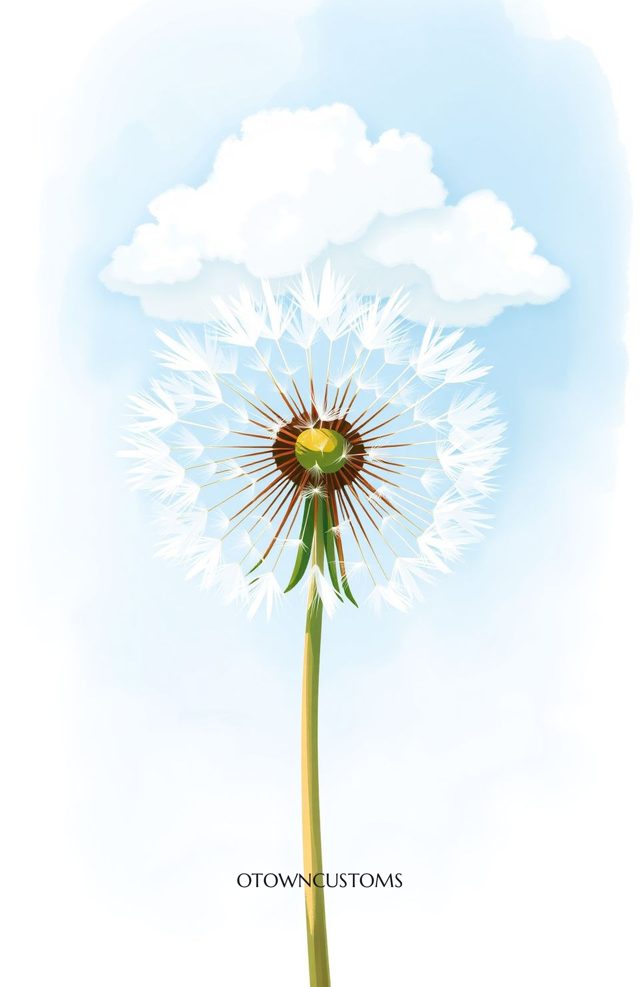 Watercolor Dandelion Seed Flight