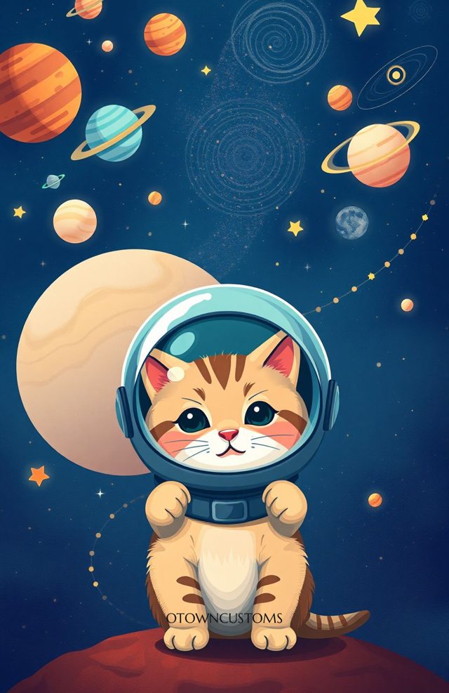 Cute Galactic Space Cat