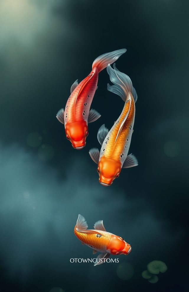 Dreamy Koi Pond Realistic Fish