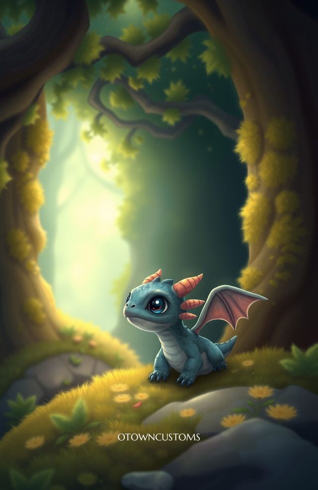 Fairy Tale Dragon Hatchling Gaze