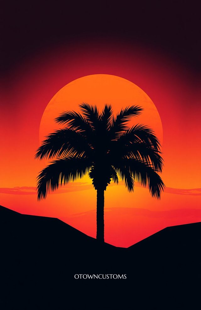 Sunset Palm Silhouette