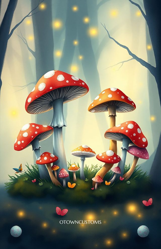 Magical Mushroom Forest Fairy Circle