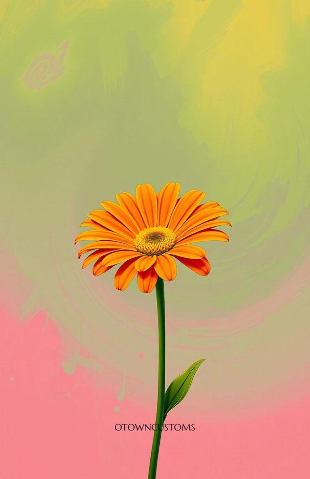 Retro Groovy Daisy Abstract
