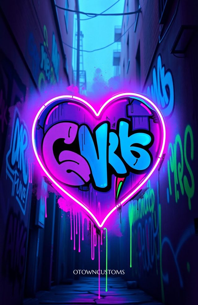Neon Graffiti Heart