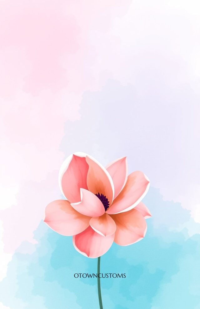 Abstract Watercolor Floral Bloom
