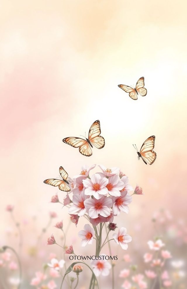 Gentle Watercolor Ethereal Butterfly Garden