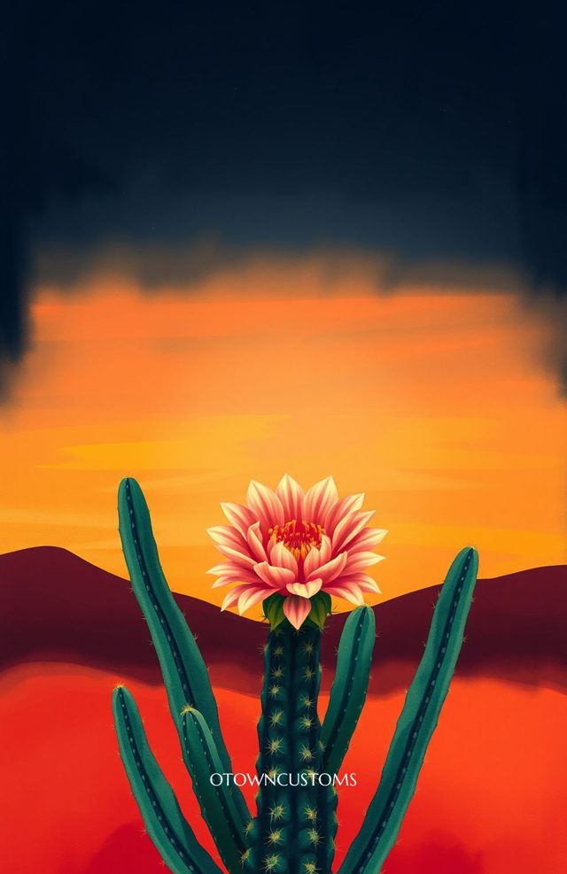 Desert Bloom Cactus