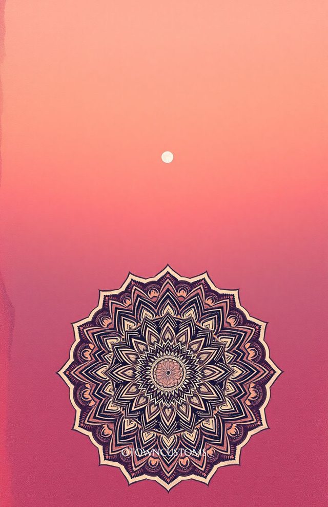 Gradient Boho Mandala Ornament