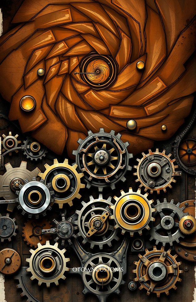 Steampunk Gears Time Traveler
