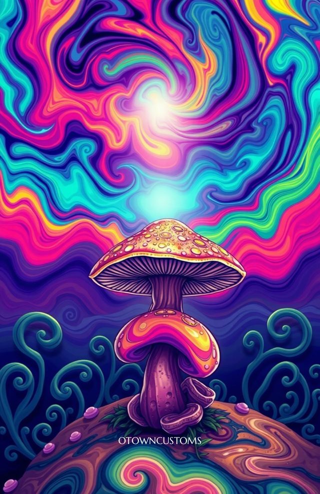 Psychedelic Mushroom Trip Art