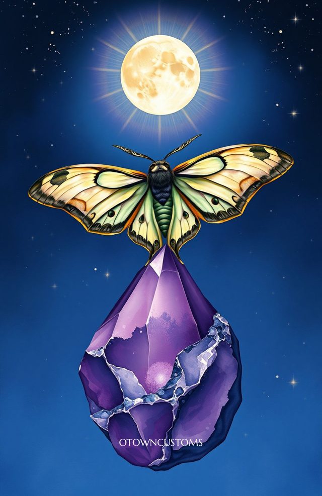 Mystic Moth Crystal Night