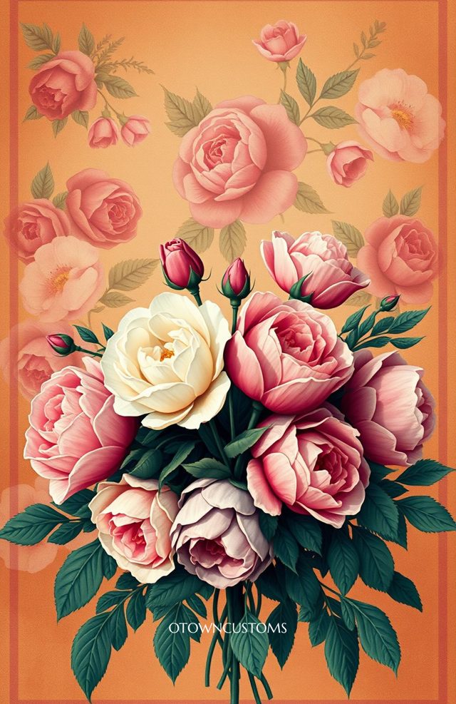Vintage Floral Tapestry