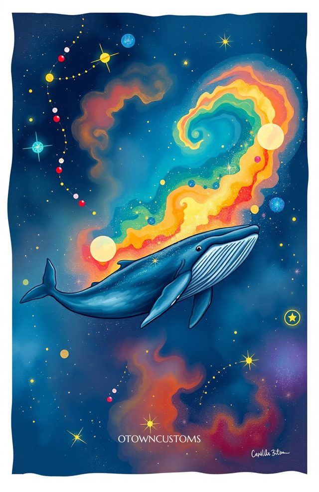 Cosmic Whale Song Whimsical Space