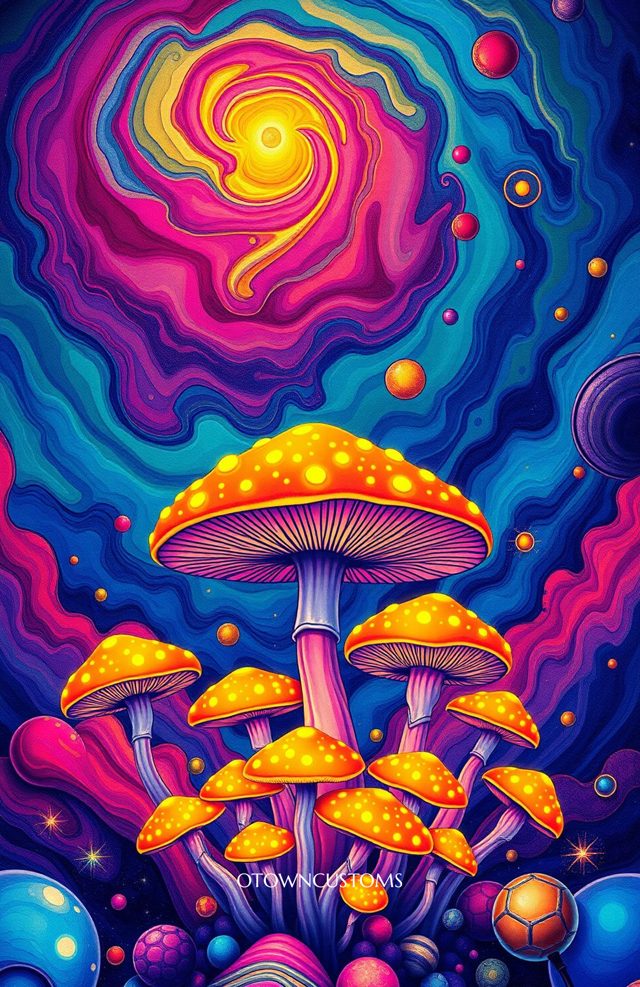 Psychedelic Surreal Mushroom Kingdom
