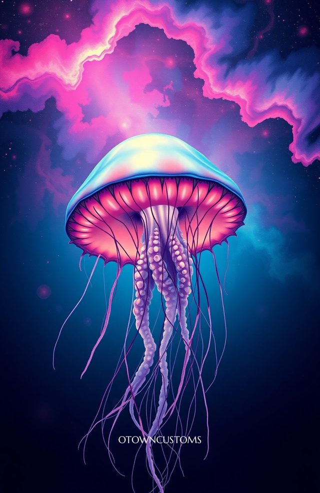 Glowing Cosmic Jellyfish Nebula