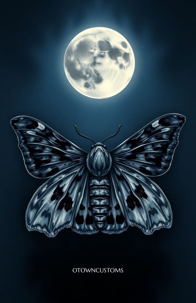 Dark Fantasy Moth Lunar Eclipse