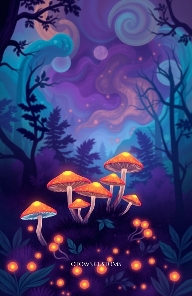 Ethereal Fantasy Mushroom Portal Forest