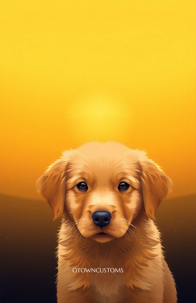Golden Retriever Puppy Digital Painting