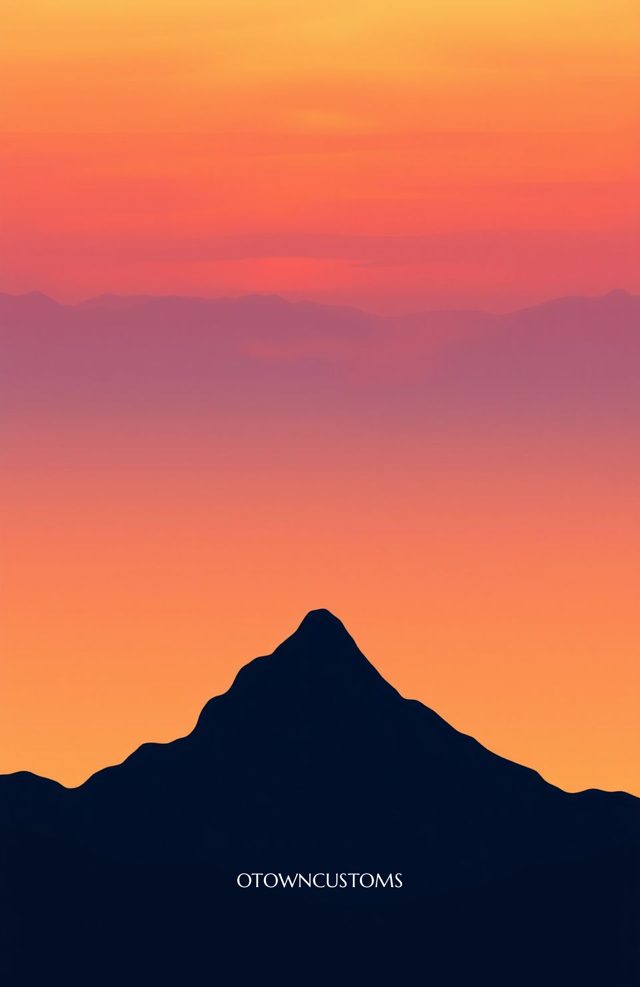 Golden Hour Minimalist Mountain