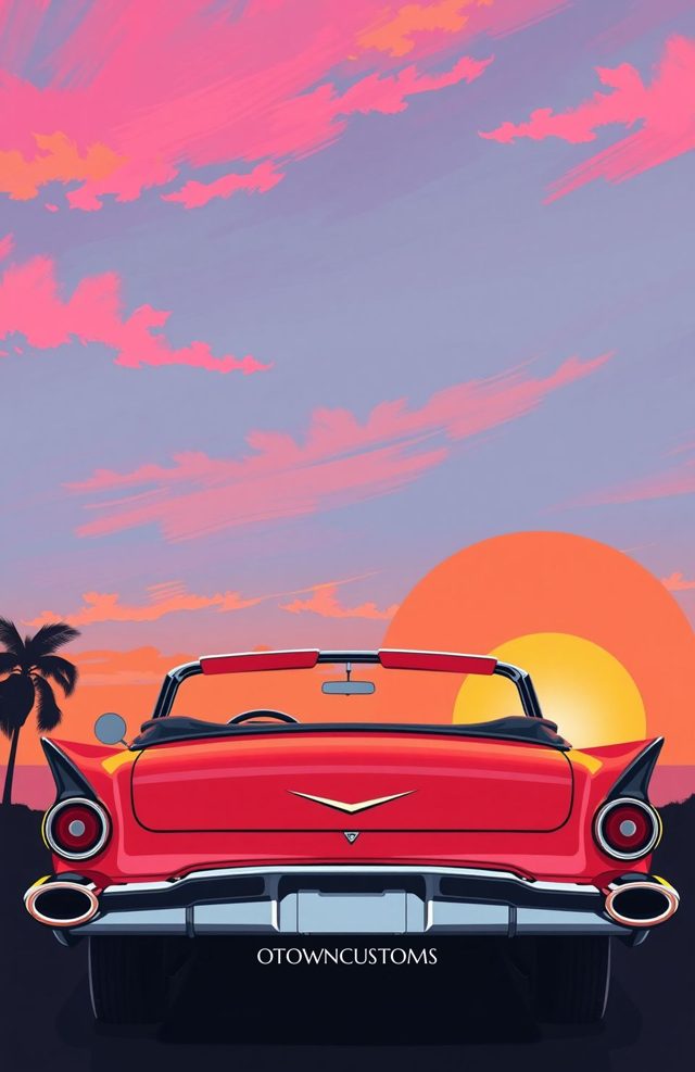 Retro Convertible Sunset Drive