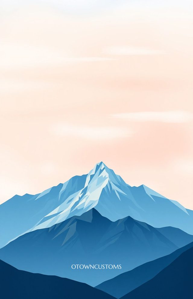 Minimalist Geometric Mountainscape